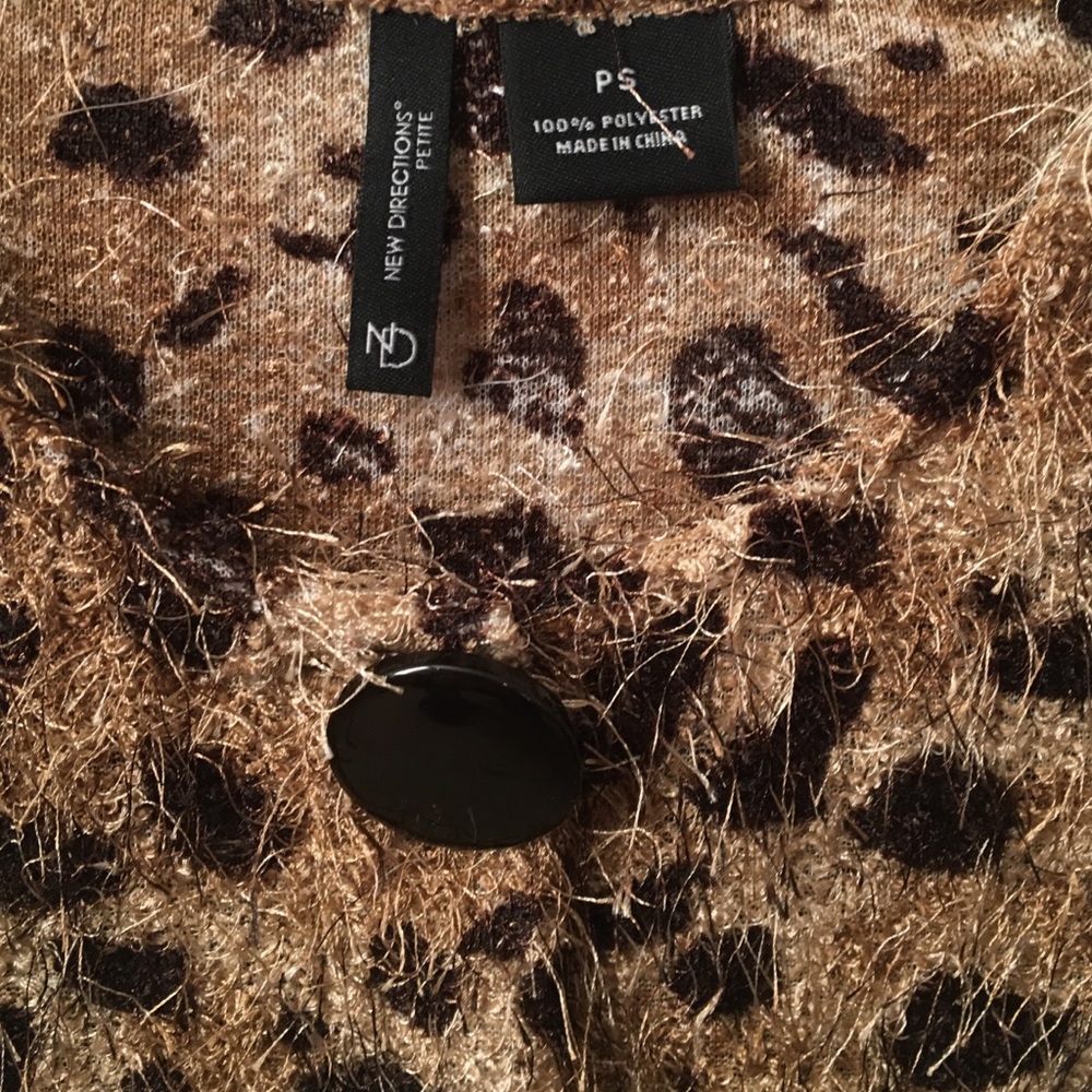 New Directions Animal Print Shrug - Picture 3 of 3